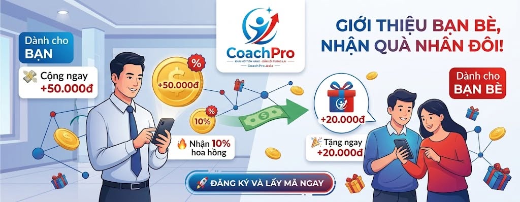 Chương trình ưu đãi hấp dẫn dành riêng cho cộng đồng thành viên CoachPro Asia.