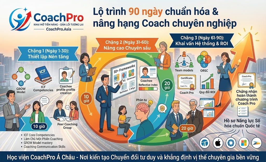 3 chặng chiến lược đồng bộ giữa học tập tri thức, làm quen công nghệ và thực hành tối ưu