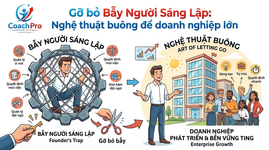 Gỡ bỏ Bẫy Người Sáng Lập: Nghệ thuật buông để doanh nghiệp lớn